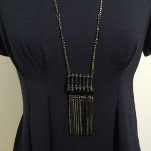 Black and Gunmetal Beaded Necklace 3 | $15